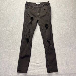 Kancan Distressed Ripped Skinny Jeans Black Women’s Size 9 - 28